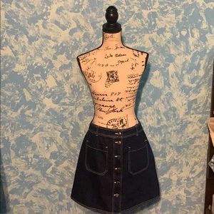 Buttoned up jean skirt
